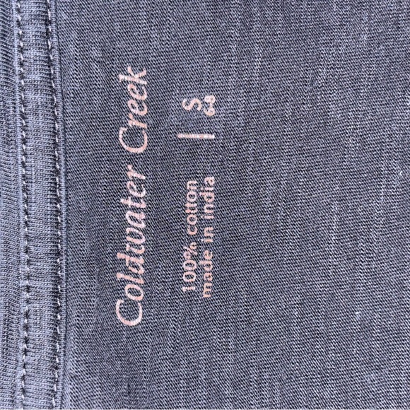 Coldwater Creek | Black Cotton Appliqué Tee | S - Picture 7 of 7